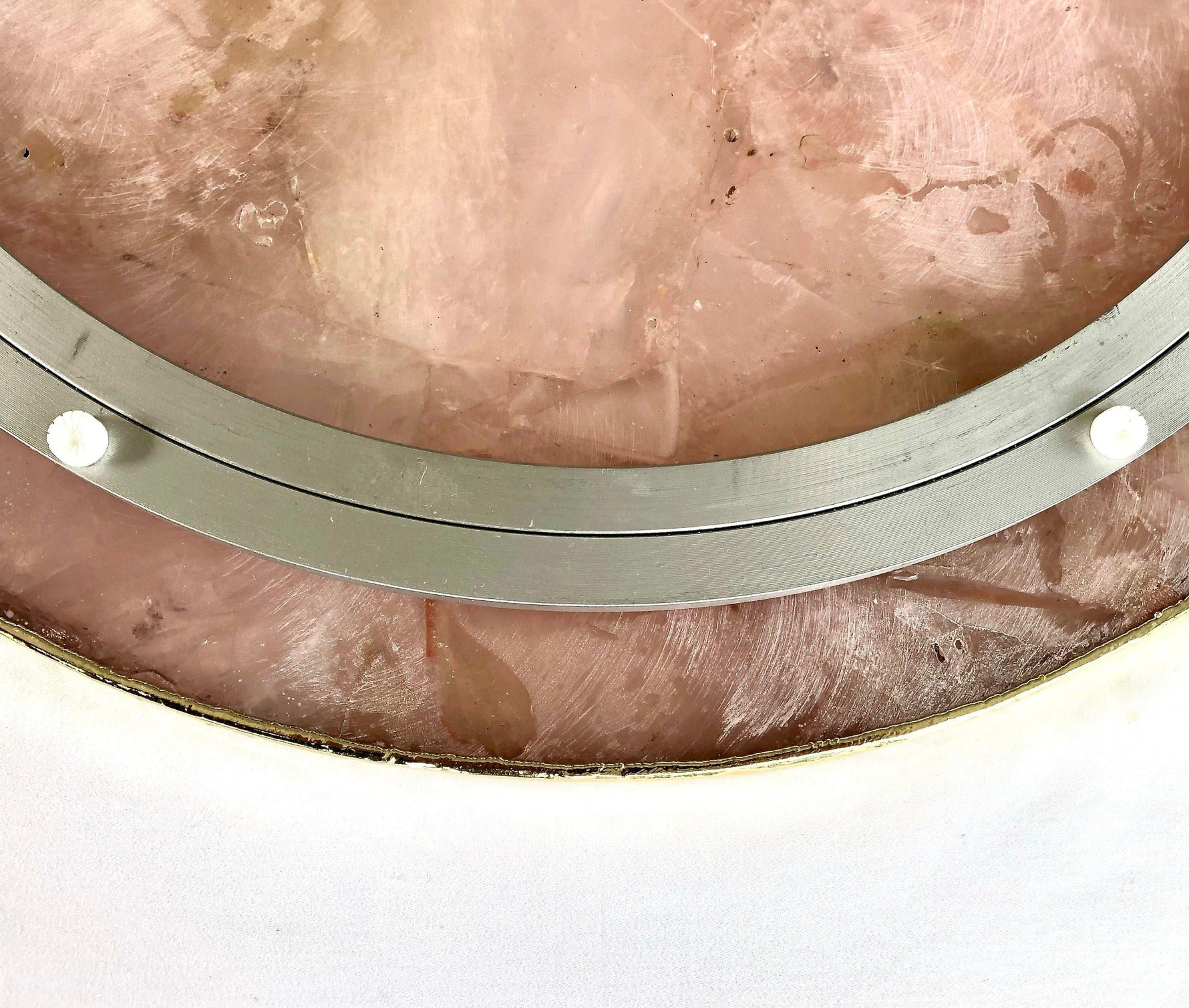 Rose Quartz Agate Countertop Lazy Susan Centerpiece