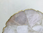 Rose Quartz Agate Organic Edge Accent Table