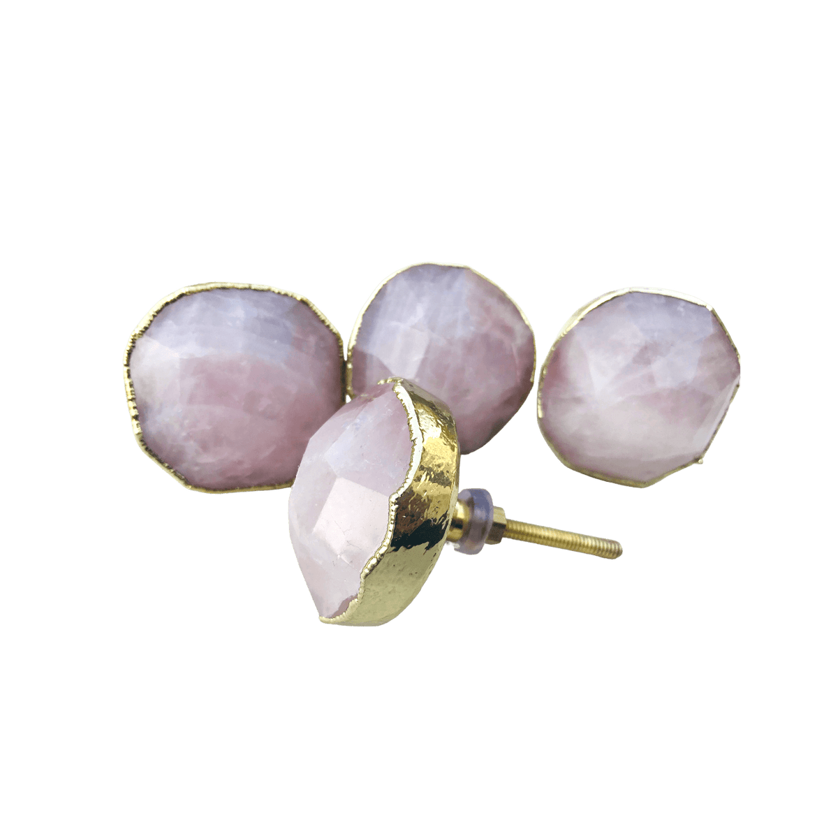 Rose Quartz Classic Dresser Cabinet Handle Knobs - Set of 4