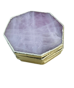 Rose Quartz Octagon Coasters - Set of 4