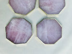 Rose Quartz Octagon Coasters - Set of 4