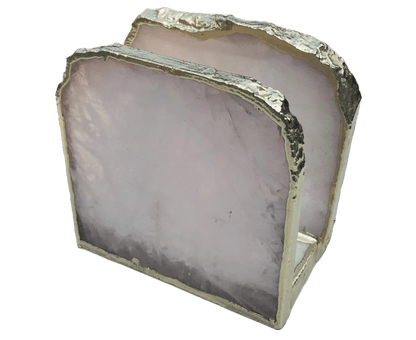 Rose Quartz Stone Napkin Holder - MAIA HOMES