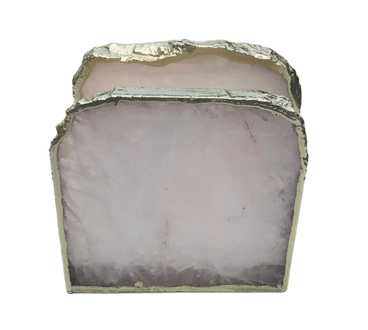 Rose Quartz Stone Napkin Holder - MAIA HOMES
