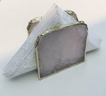 Rose Quartz Stone Napkin Holder