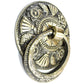 Round Carved Flower Brass Door Knocker