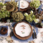 Royal Blue Embroidered Dining Placemats and Napkins Set - MAIA HOMES