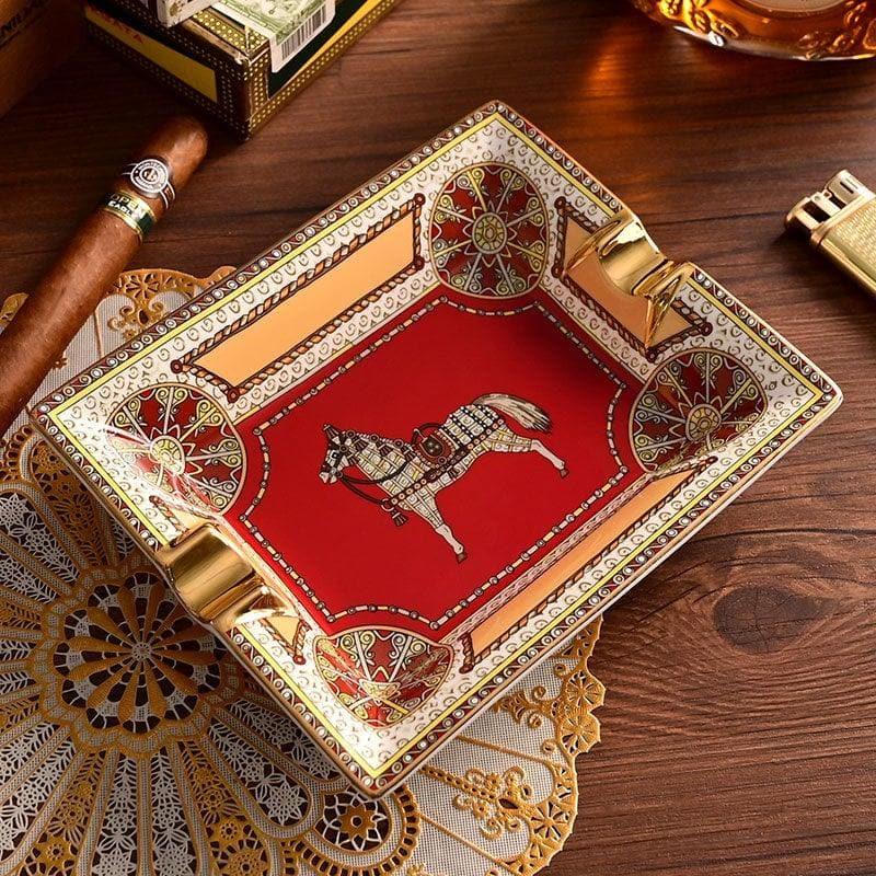 Royal Horse Bone China Cigar Holder