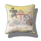 Royal Oriental Garden Jacquard Throw Pillow Cover Golden Palace