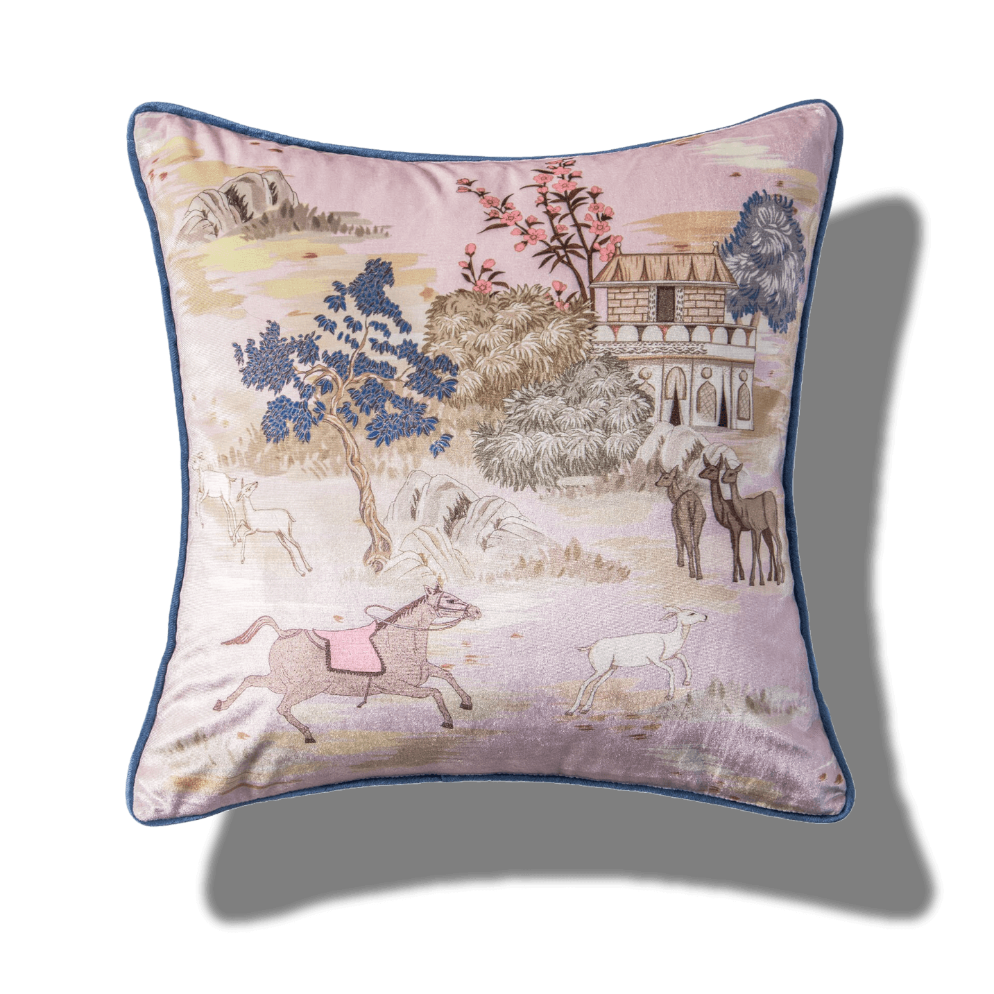 Royal Oriental Garden Jacquard Throw Pillow Cover Heavenly Garden