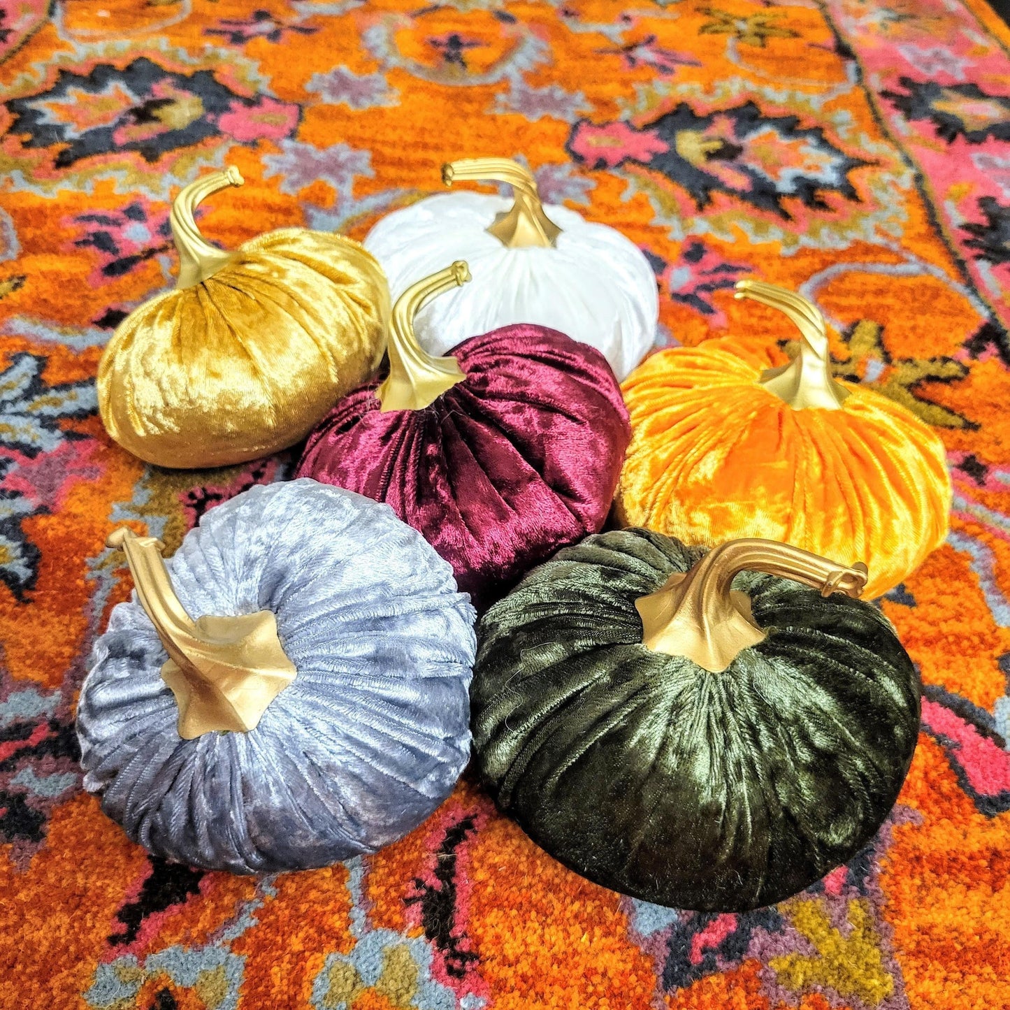 Royal Velvet Pumpkins Set of 6 - MAIA HOMES