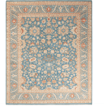 Royale Blue Angkor Hand Spun Wool Hand Knotted Area Rug