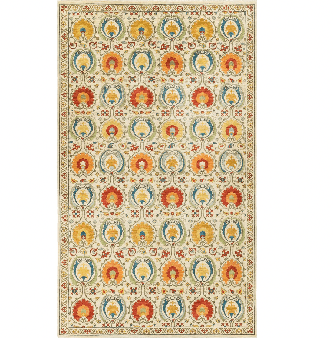 Ruby Adornment Hand Spun Wool Hand Knotted Area Rug