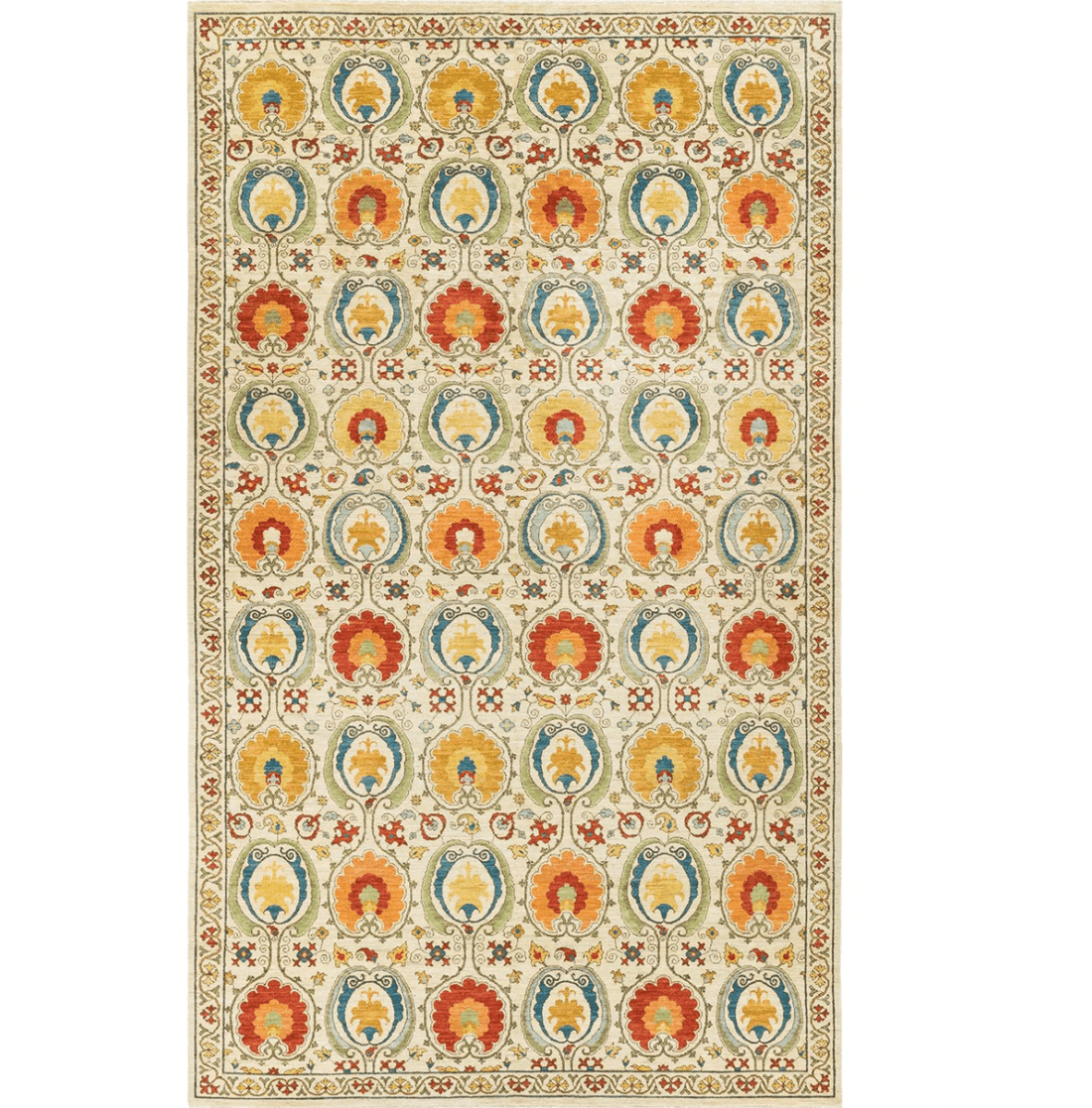Ruby Adornment Hand Spun Wool Hand Knotted Area Rug - MAIA HOMES