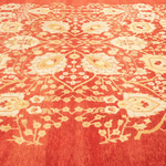 Ruby Flowers of Lives Hand Spun Wool Hand Knotted Area Rug