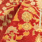 Ruby Trees of Lives Hand Spun Wool Hand Knotted Area Rug