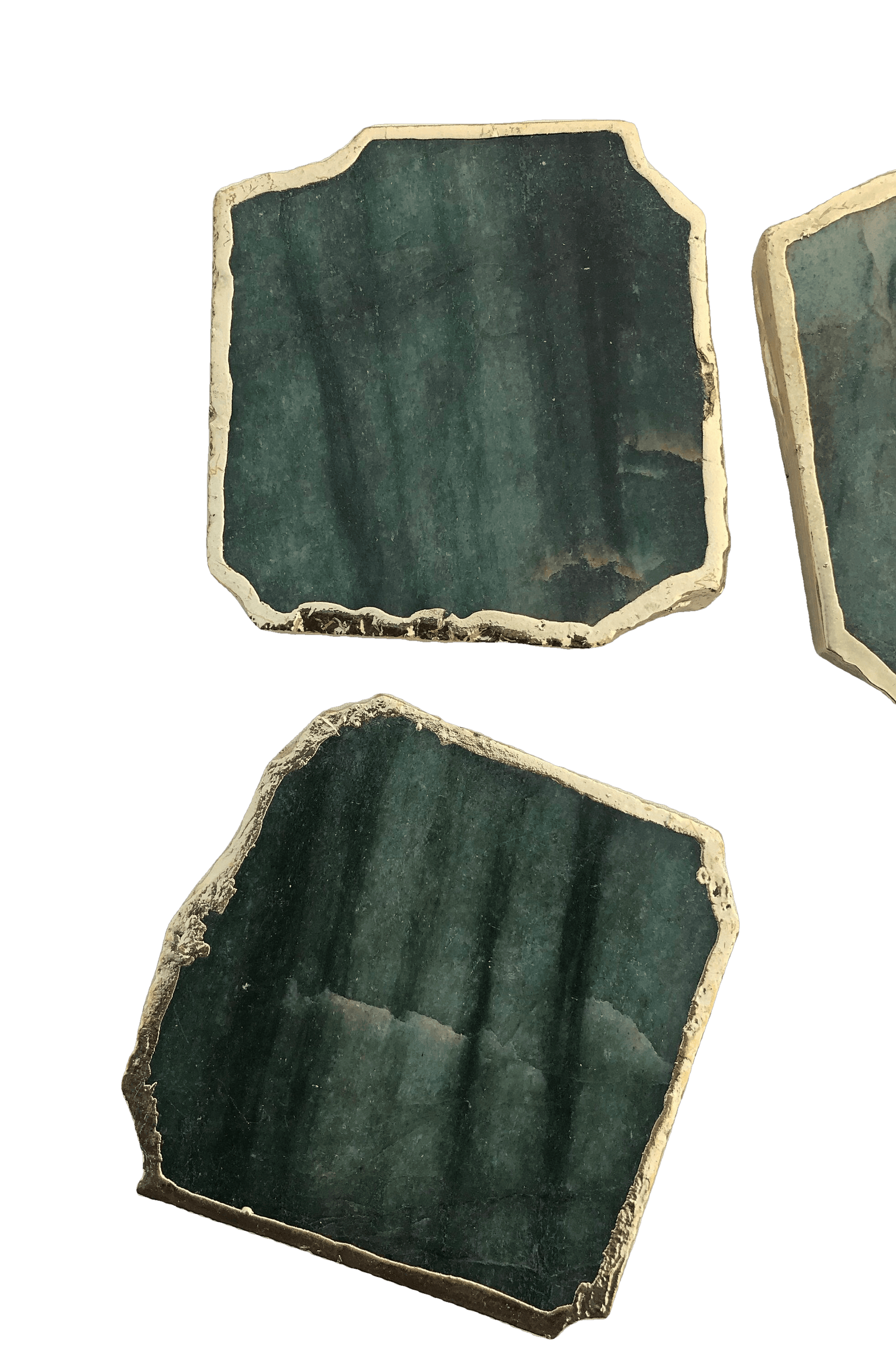 Sage Green Agate Aventurine Coasters Set of 4 - MAIA HOMES