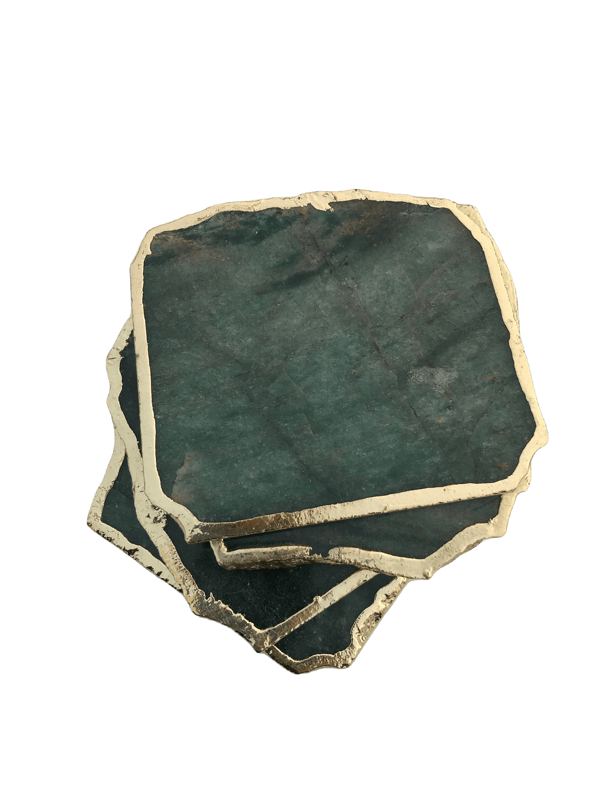 Sage Green Agate Aventurine Coasters Set of 4