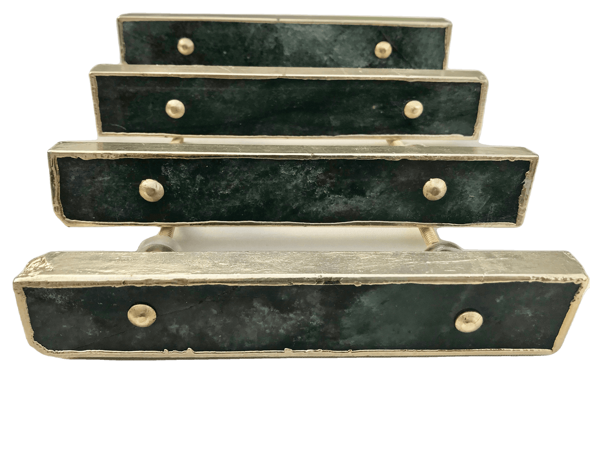 Sage Green Agate Cabinet Door Pull Handle - Set of 4