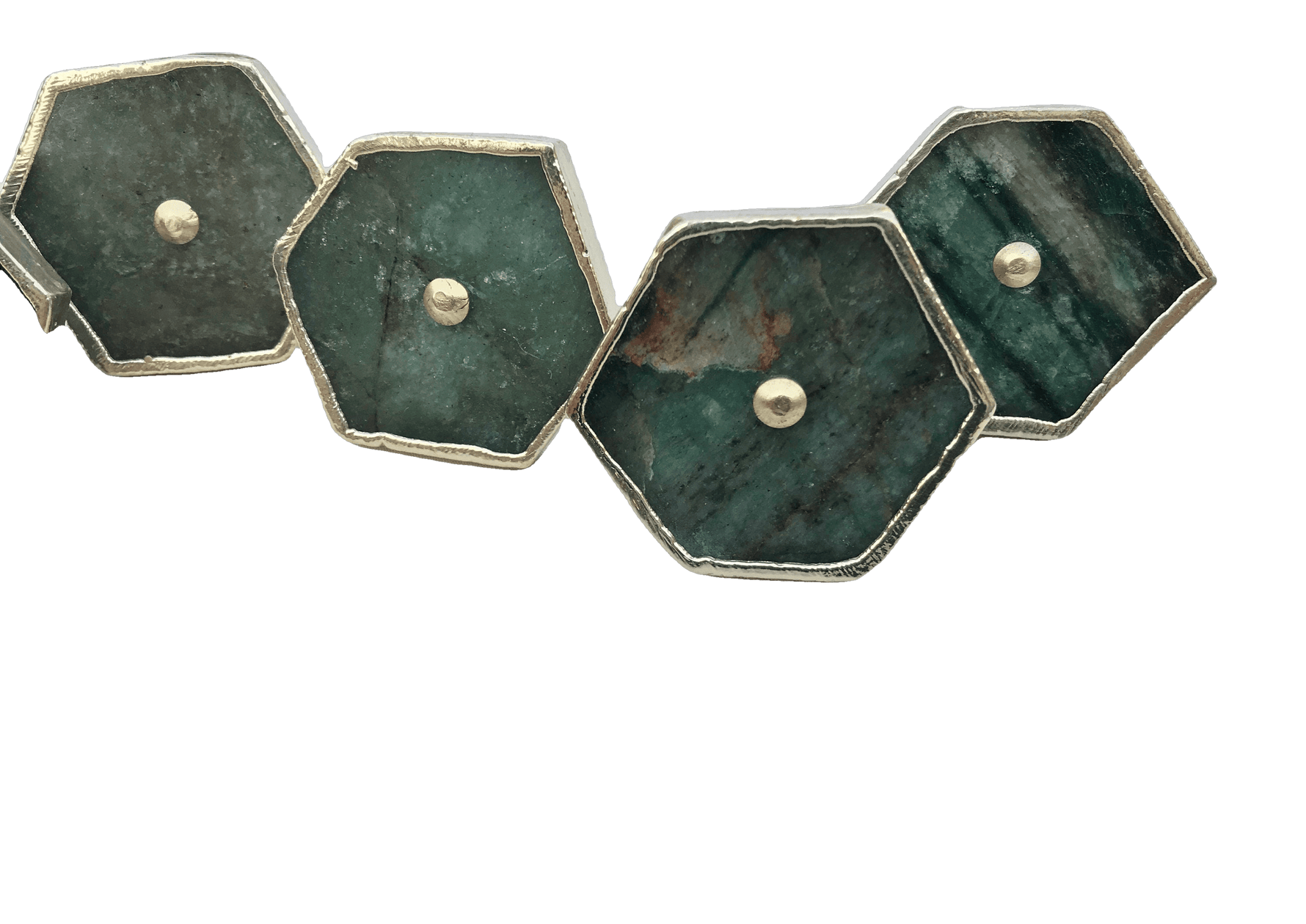 Sage Green Agate Cabinet Door Pull Handle - Set of 6