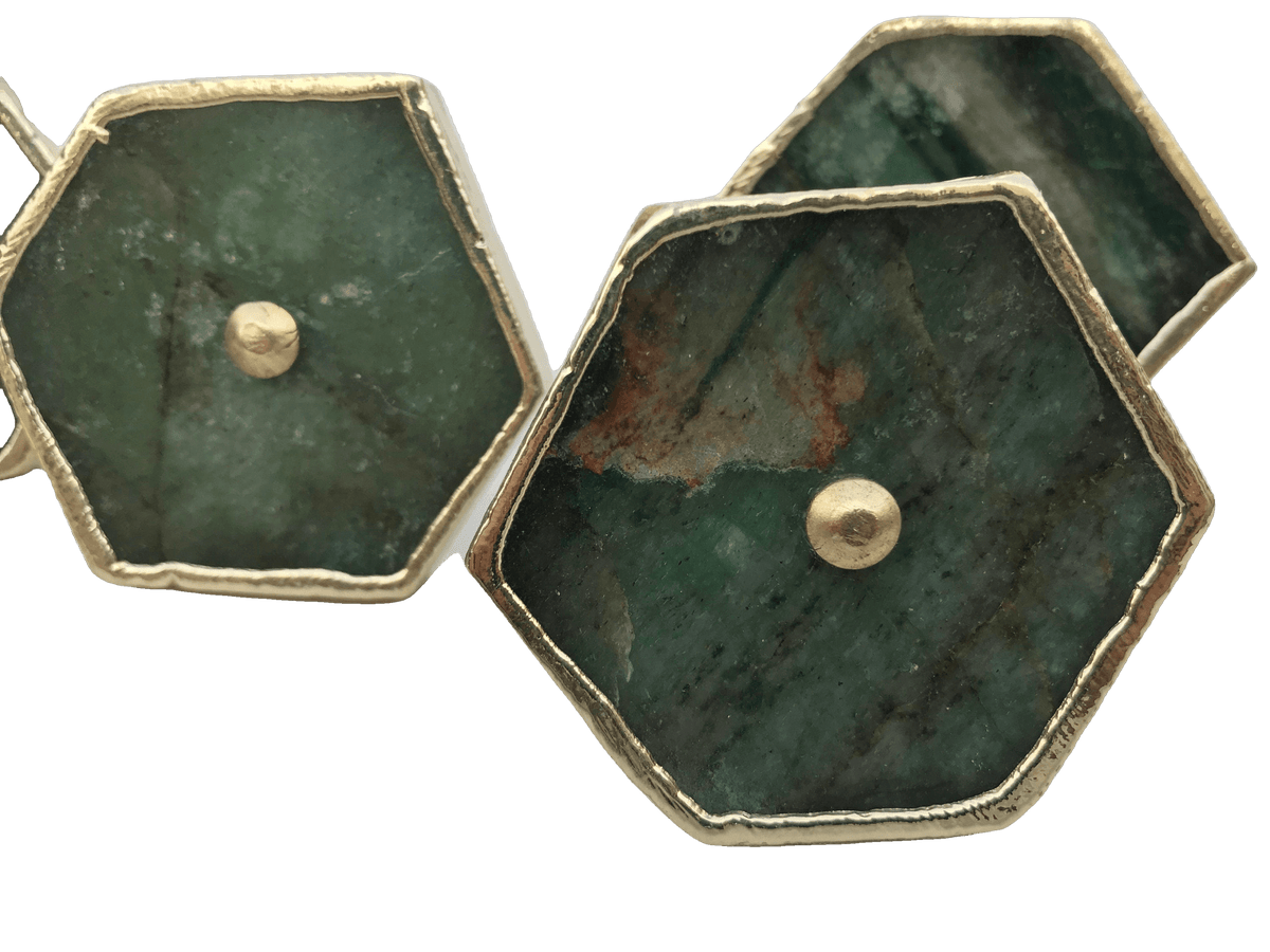 Sage Green Agate Cabinet Door Pull Handle - Set of 6