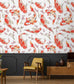 Sakura Branch and Japanese Koi Pond Fish Wallpaper - MAIA HOMES