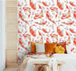 Sakura Branch and Japanese Koi Pond Fish Wallpaper - MAIA HOMES