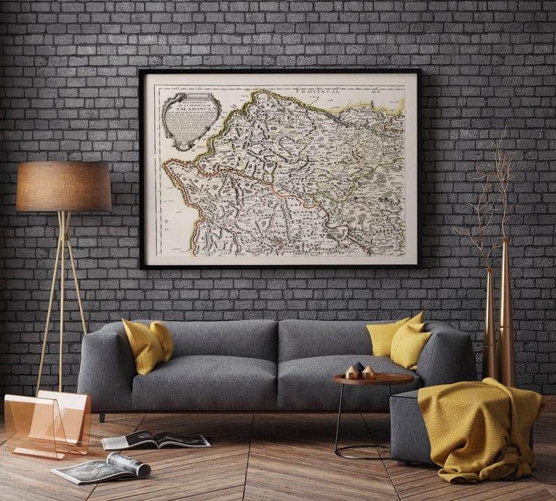 Salamanca Map Print| Canvas Print Wall Art