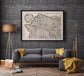 Salamanca Map Print| Canvas Print Wall Art