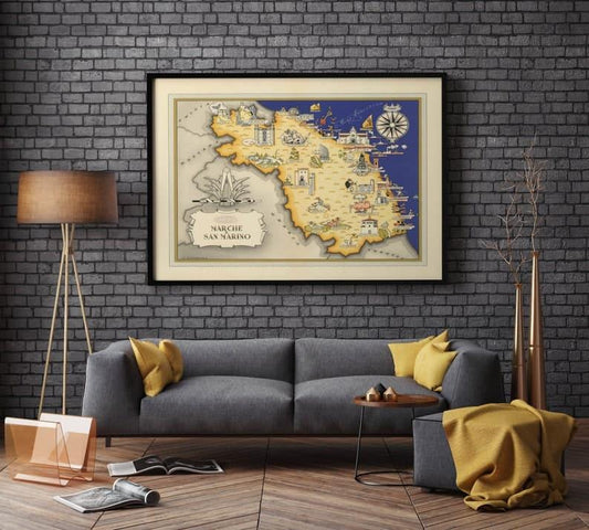 San Marino Map Print| Art History - MAIA HOMES