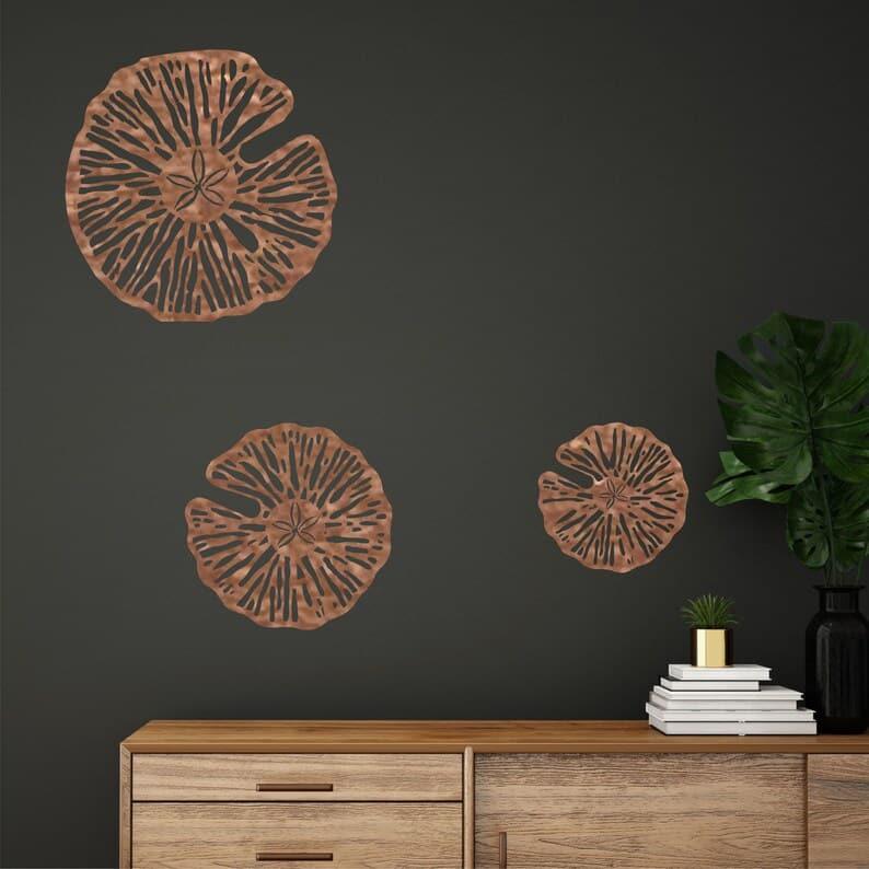 Sand Dollar Metal Wall Art