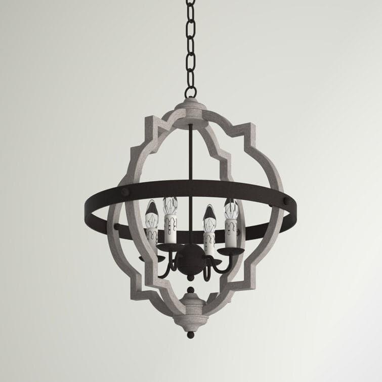 Sarah Gray 4 - Light Wooden Chandelier