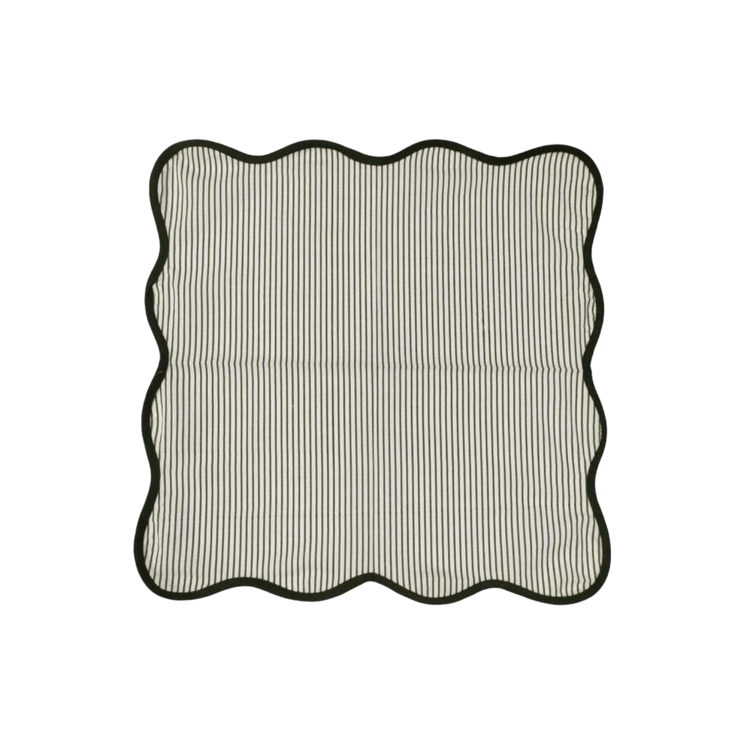 Scallop Striped Square Cotton Napkins