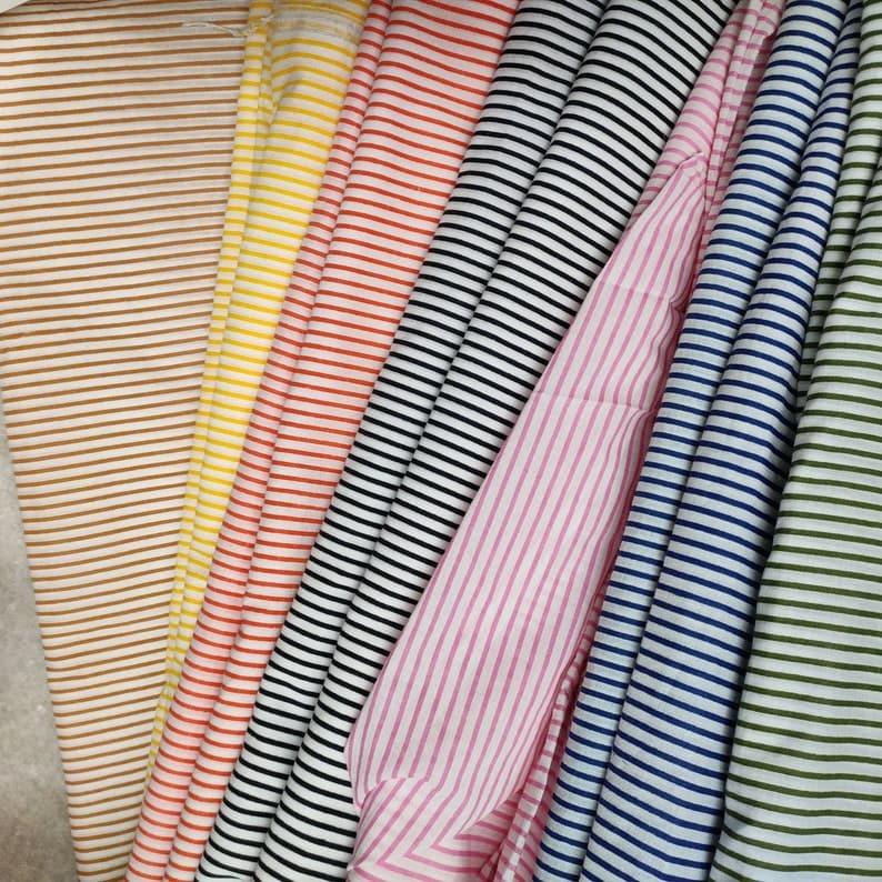 Scallop Striped Square Cotton Napkins