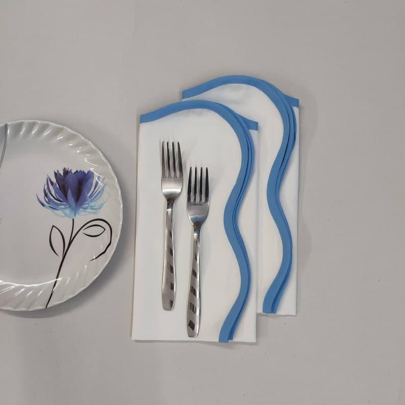 Scallop Trim Cotton Placemats and Napkins