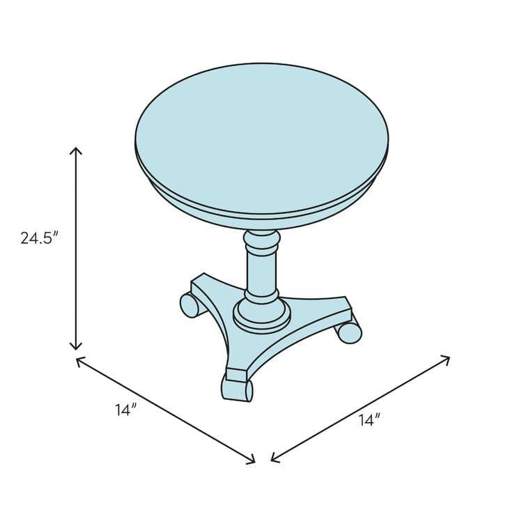 Scalloped Marble Brass End Table