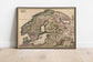 Scandinavia Map Wall Print| 1680 Scandinavia Map - MAIA HOMES