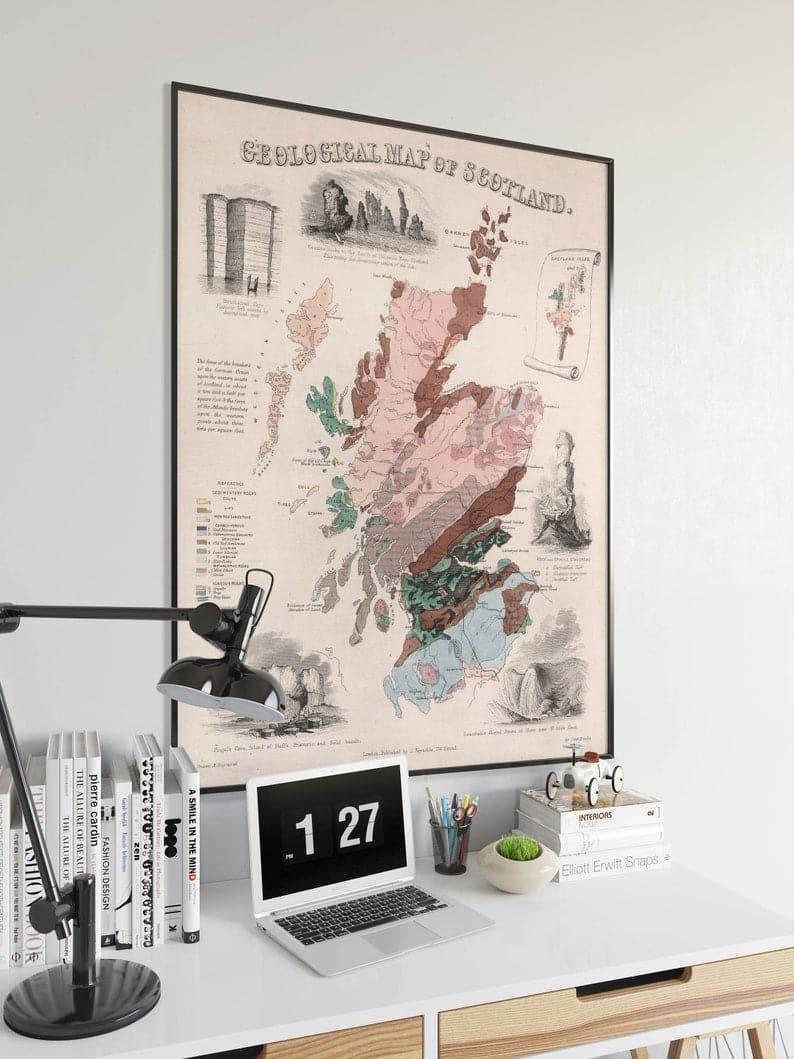 Scotland Map Print| Fine Art Prints