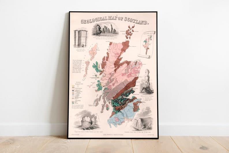 Scotland Map Print| Fine Art Prints