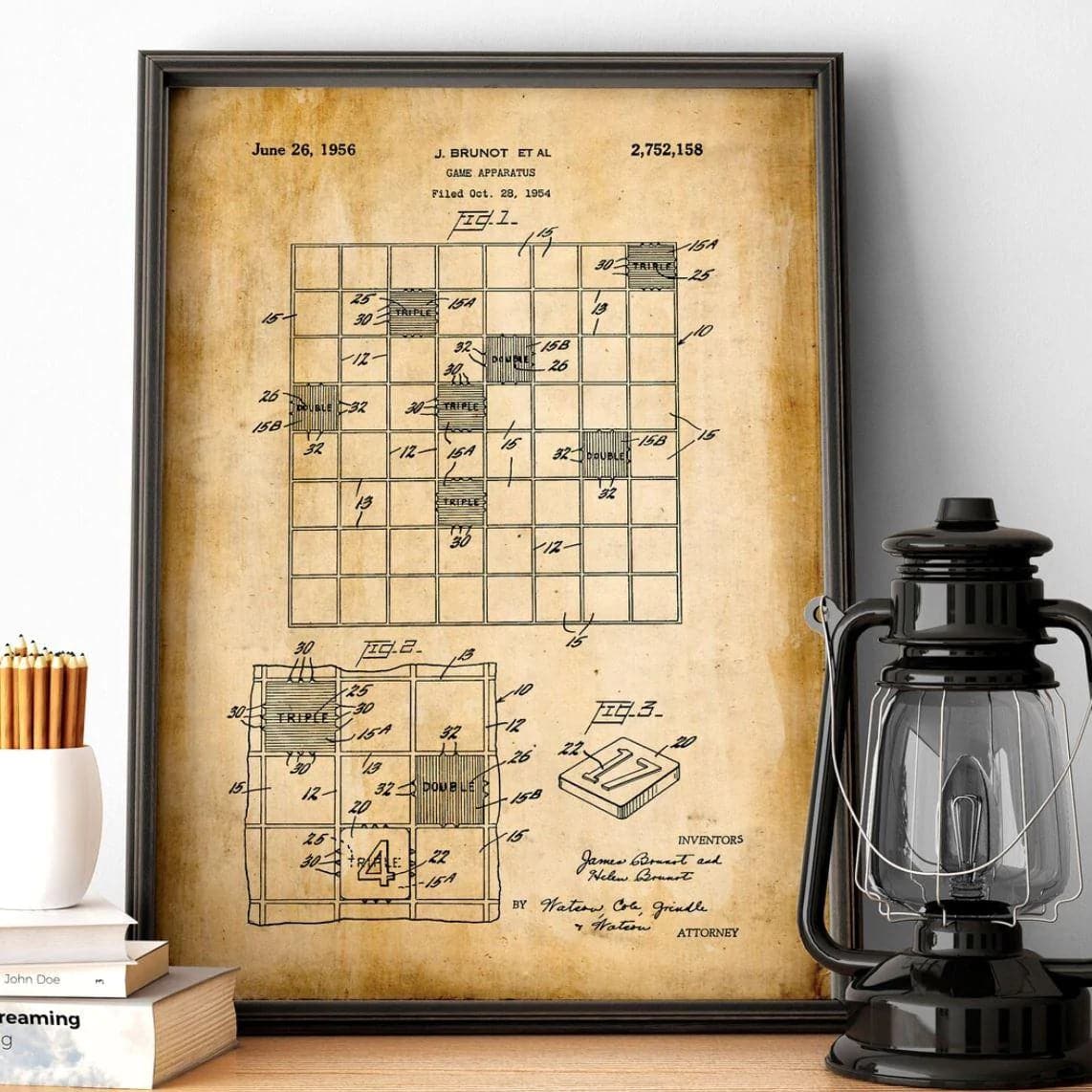 Scrabble Game Patent Print