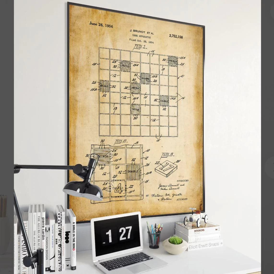 Scrabble Game Patent Print