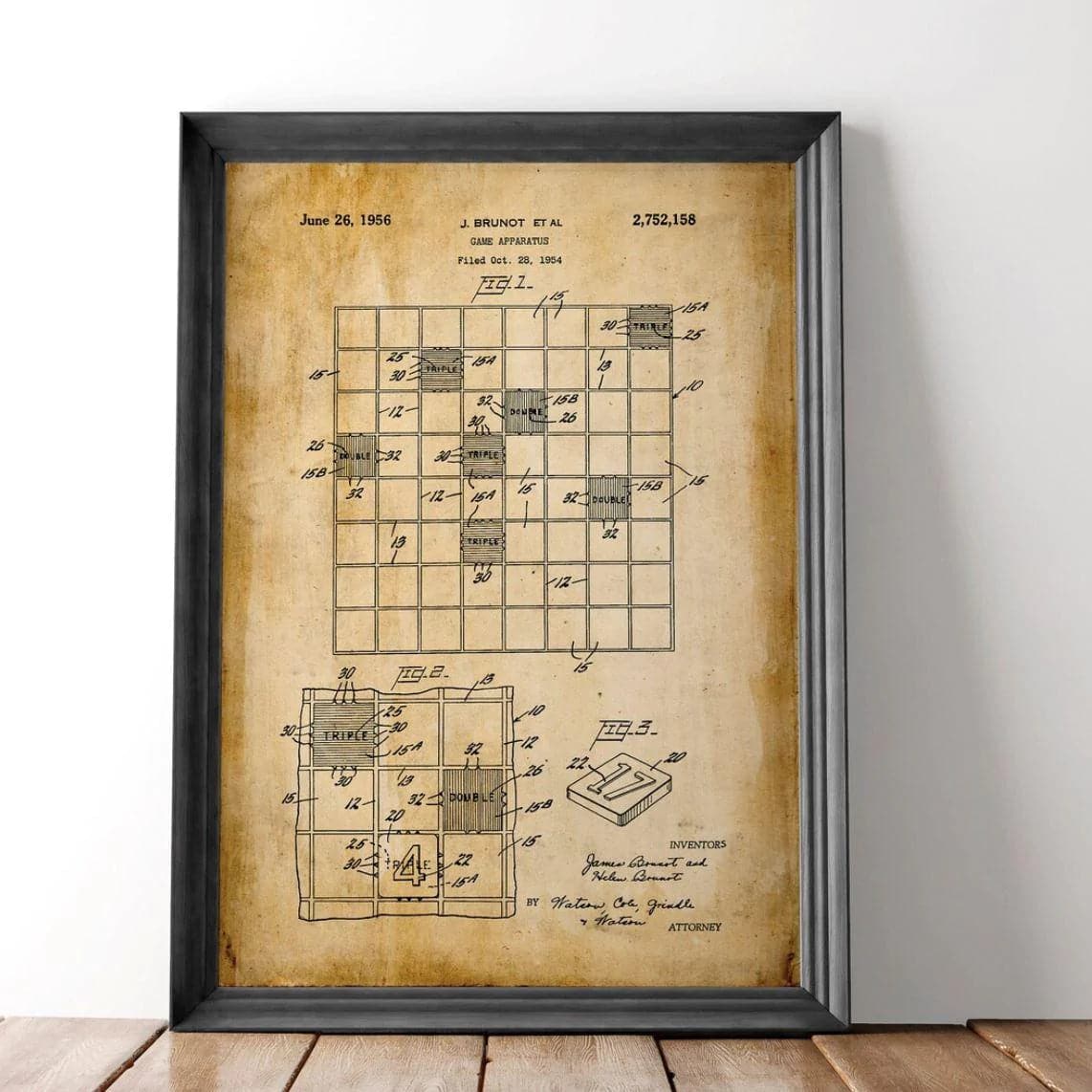 Scrabble Game Patent Print