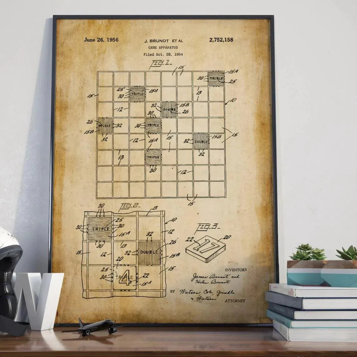 Scrabble Game Patent Print