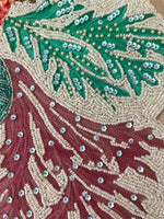 Sea Coral Beaded Table Runner - White