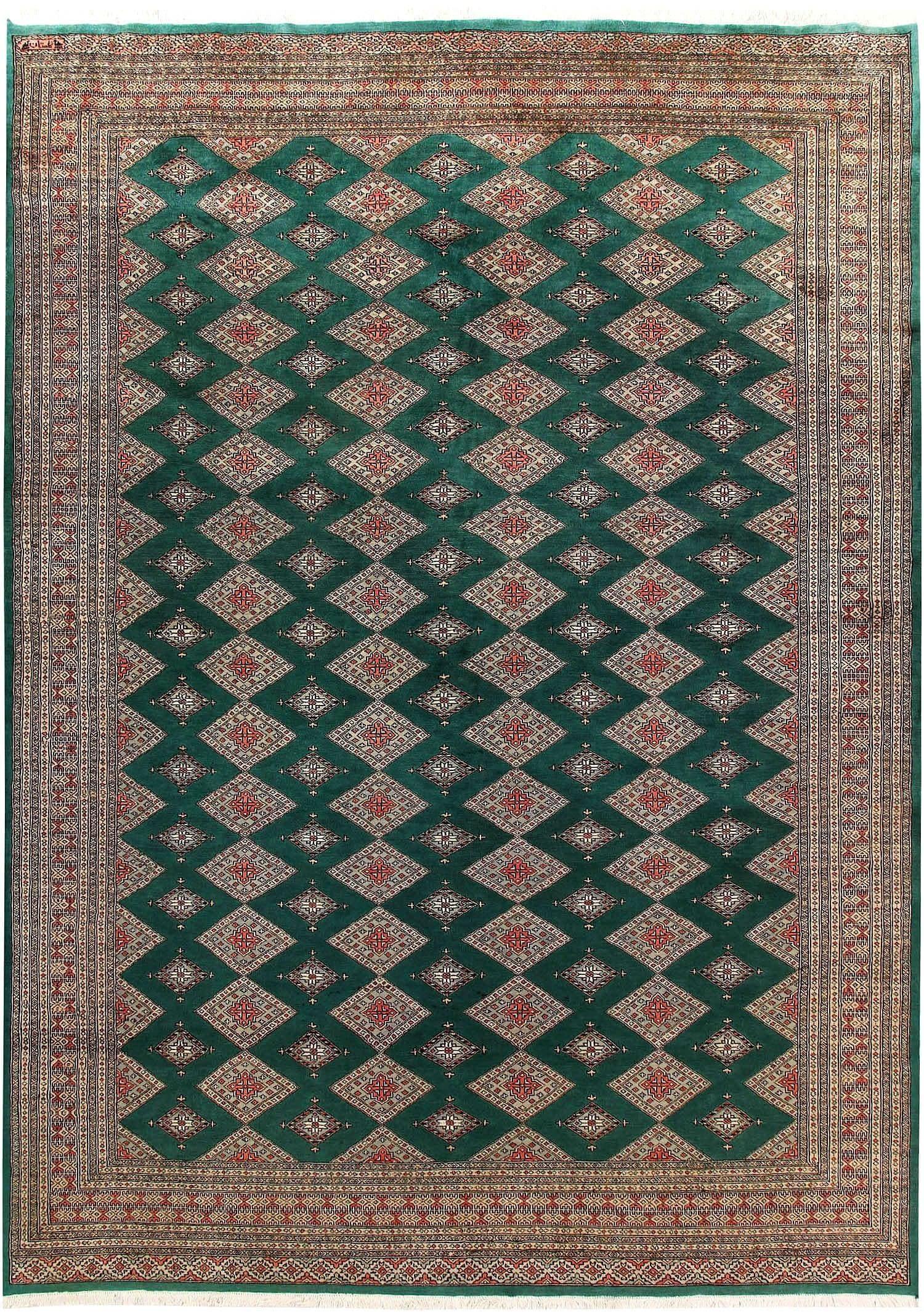 Sea Green Sarong Hand Knotted Area Rug