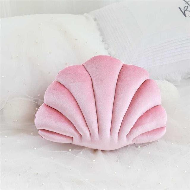 Sea Shell Plush Stuffed Pillow pink