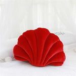 Sea Shell Plush Stuffed Pillow red