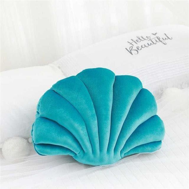 Sea Shell Plush Stuffed Pillow green