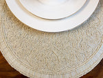 Set of 2 Kaiser Round Beaded Placemat - White