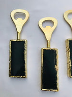 Set of 3 Black Agate Bottle Openers