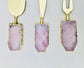 Set of 3 Rose Quartz Cheese Knives Spreaders - MAIA HOMES